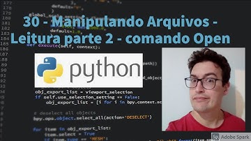 Aula 30 - Manipulando Arquivos - Leitura parte 2 - comando Open