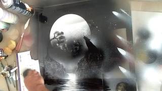 #melukis#hitam putih#art//Menggambar Black and white spray paint art