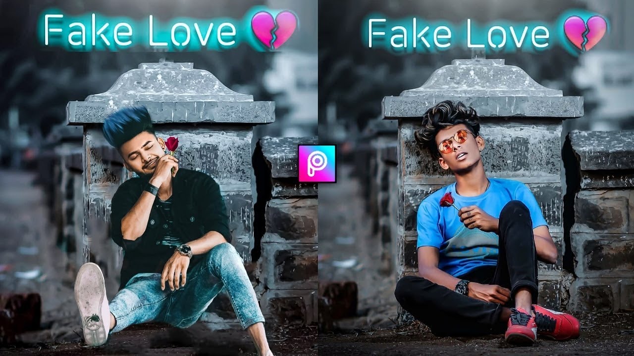 PicsArt Tutorial || Fake Love Valentine Day Special Photo Editing Tutorial  | lr editing | viral Edit - YouTube