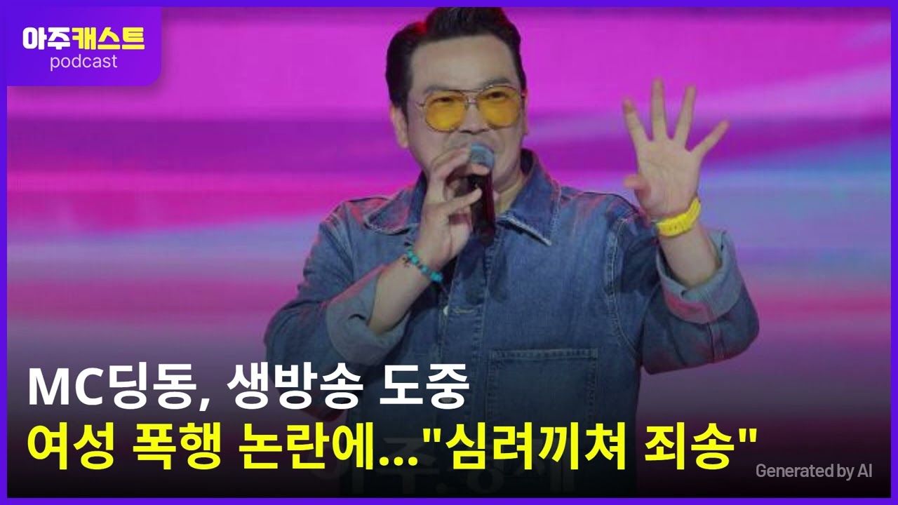 MC딩동, 생방송 도중 여성 폭행 논란에…심려끼쳐 죄송