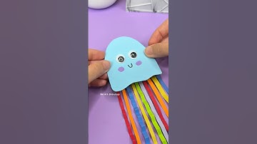 Creative Jellyfish Art Craft #shorts #kidscrafts #art
