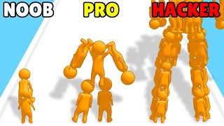 Noob Vs Pro Vs Hacker In Big Man Run