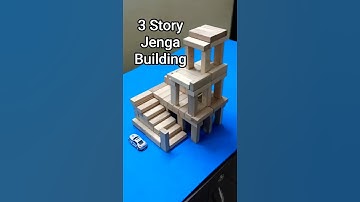 Make a 3 Story Wooden Blocks House (Jenga house🏠) #jengahouse #woodenblocks #woodenhouse #jengahome