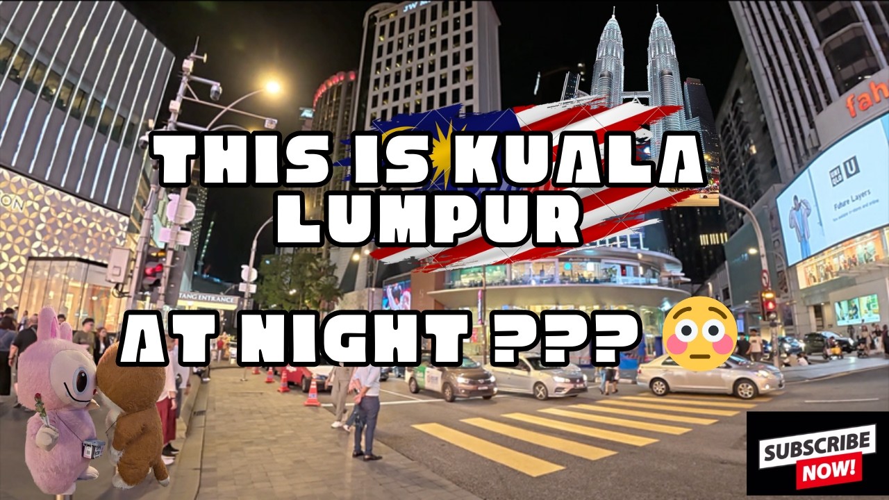 Kuala Lumpur at Night 🇲🇾 | Bukit Bintang Walk, Street Food & Night Market (4K)