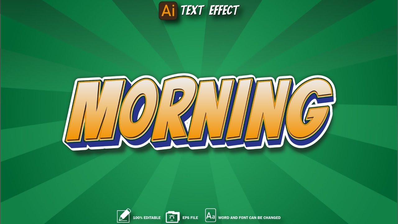 Tutorial membuat 3D text effect menggunakan adobe ilustrator - YouTube