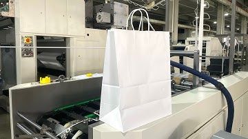 150pcs/min production High Speed Square Bottom Shopping Bag/ White Kraft Paper Bag Making Machine