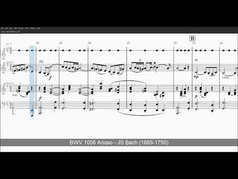 BWV 1056 Arioso Level 2 Harpsichord Accompany ONLY 