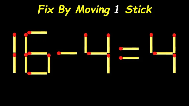 Fix This Equation by Moving JUST ONE Stick – Brain Teaser!