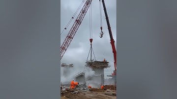 SHOCKING Crane Failure: Massive Bridge Collapse CAUGHT ON CAMERA 2025