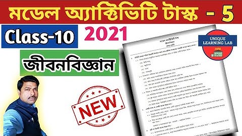 Class10, Life Science (জীবনবিজ্ঞান), Part-5, Model Activity Task-2021//WBBSE @Unique Learning Lab