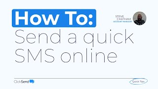 How to send a quick SMS | ClickSend Quick Tips screenshot 2