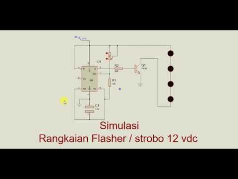 Skema Rangkaian Lampu Flip Flop 12 Volt  LAMPURABI