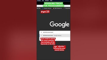 Googling Tricks For Programmers | Part 23 #tech #google #programming #code