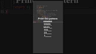 pattern printing Q.23 in C #coding #cprogramming