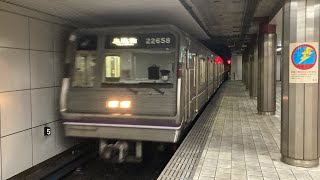 Osaka Metro谷町線22系58編成八尾南行き到着シーン