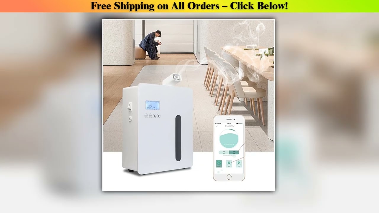 800m Essential Oil Diffuser HVAC Air Freshener Scent Machine Aromatizer Wall Mounted Hotel Aroma