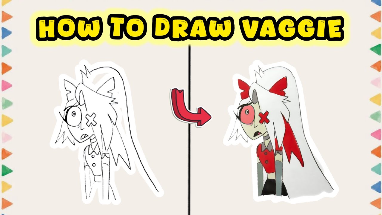 How to Draw Vaggie from Hazbin Hotel – Easy Character Drawing Guide ...