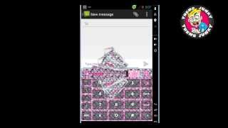 GO Keyboard Pink Diamonds Theme screenshot 1