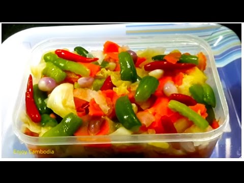 How To Make Vegetable Salad_Khmer Foods - YouTube