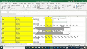 Transportation Optimization through Excel