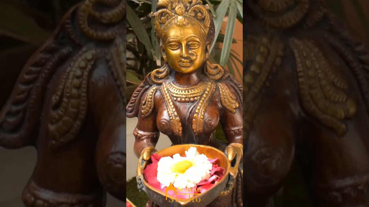 Antique Brass DeepLaxmi Brass Statue Pair 