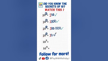 THE SECRET OF 10 #maths #mathtricks #exponents #shortsvideo #shorts #exponential #lawsofexponents