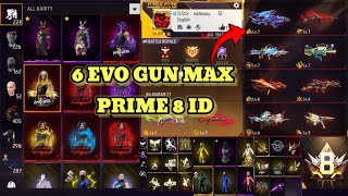 6 EVO GUN MAX &amp; PRIME 8 ID 🔥 | RARE &amp; BEST FF COLLECTION VIDEO | TOP 5 ID COLLECTION ,301