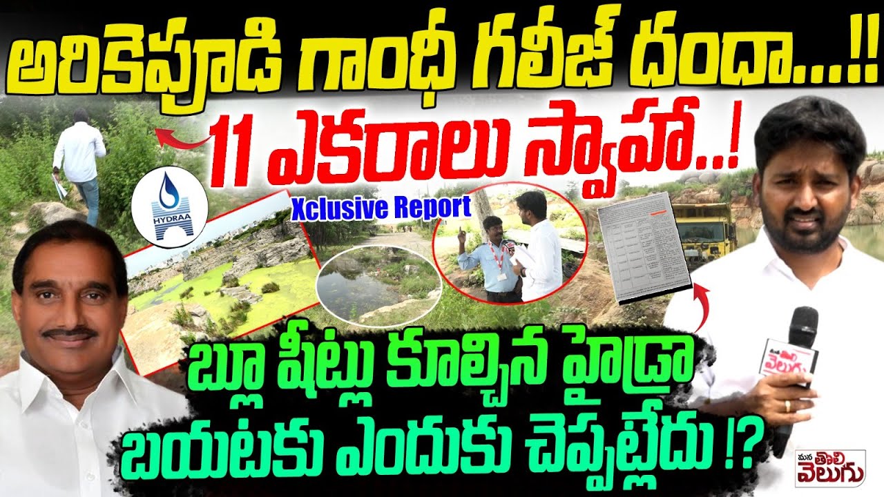 అరికెపూడి గాంధీ గలీజ్ దందా .! MLA Arekapudi gandhi 307 Survey No 11 Acers Land Kabja | Hydra