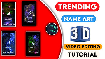 Instagram Reels Trending Name Art Video Editing|3D Name Art Status Video Editing In Alight motion