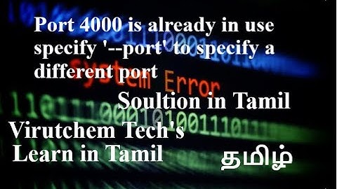 Angualr Error Part 3 Port 4200 Is Already In Use. Use ‘–Port’ To Specify A Different Port Error