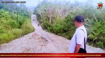 Kades Betung Di Kapuas Hulu Tinjau Jalan Rusak. Warga Banyak Yang Jatuh !!
