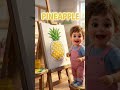 Cute Baby Drawing Fruits 🎨 Learn Strawberry Pineapple Blueberry 🍓🍍🫐..#kidslearning #learnfruits