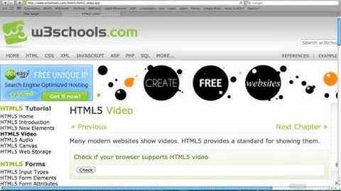HTML 5 video element