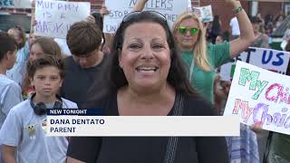 Toms River parents, students hold rally to protest school mask mandate