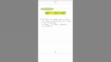 Tangent on velocity-time graph gives instantaneous acceleration #shortvideo #neet2024 #jeemains2024