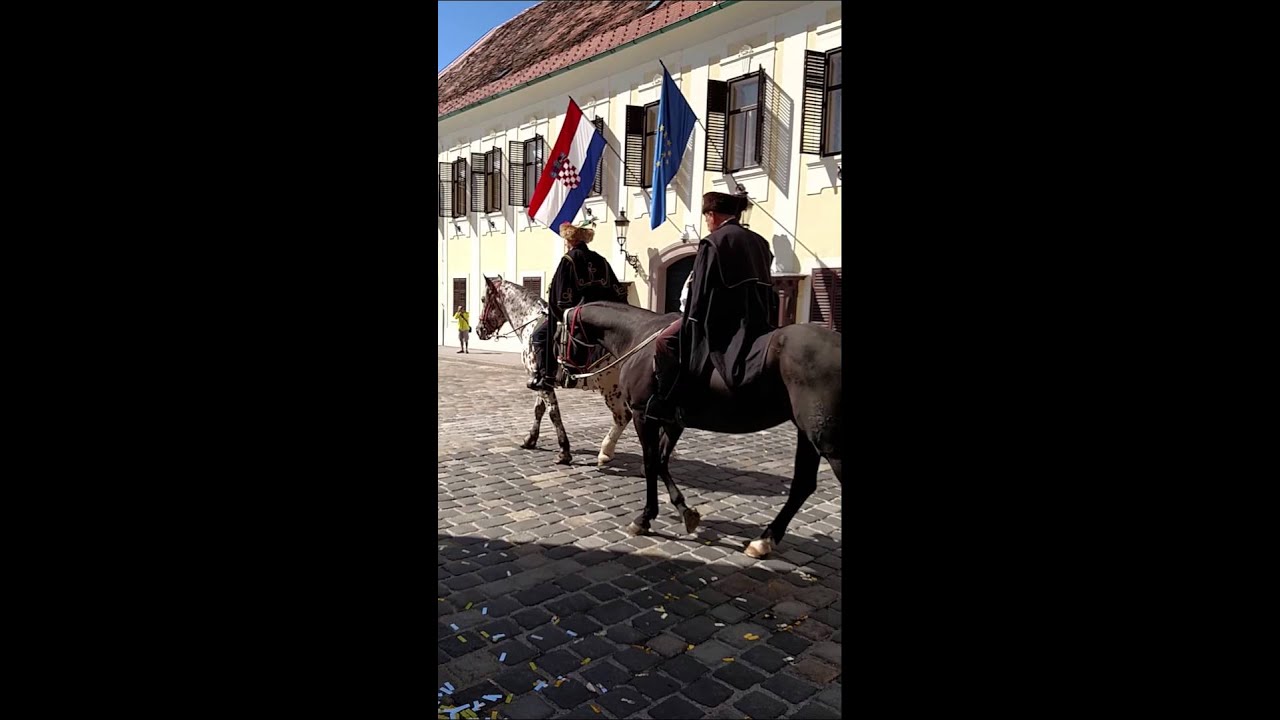 Horsemen guards parade in Zagreb