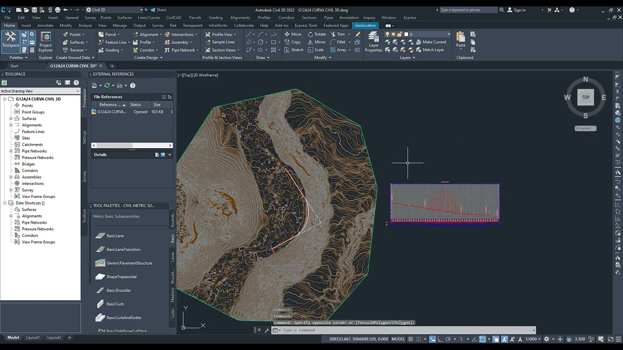 G12A24 CURVA CIVIL 3D