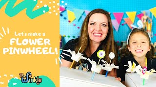 Flower Pinwheel Garden - Fun DIY STEAM Project for Kids!