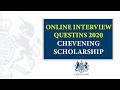 Chevening online interview tips 2021  2022 step by step