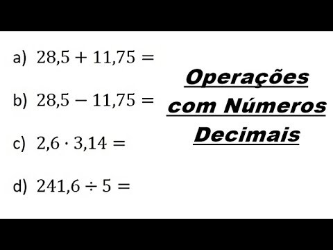 Vídeo: Como Adicionar Decimais