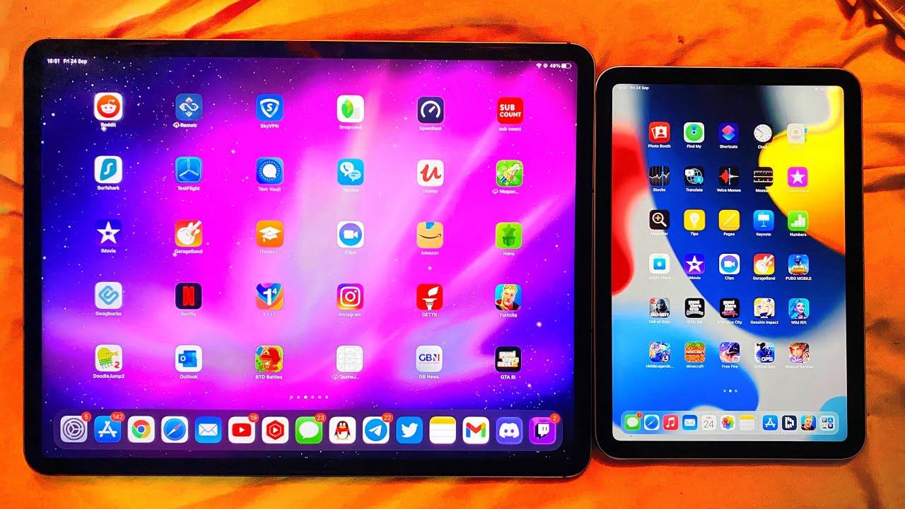 iPad mini 6 Size Comparison to iPad Pro 12.9