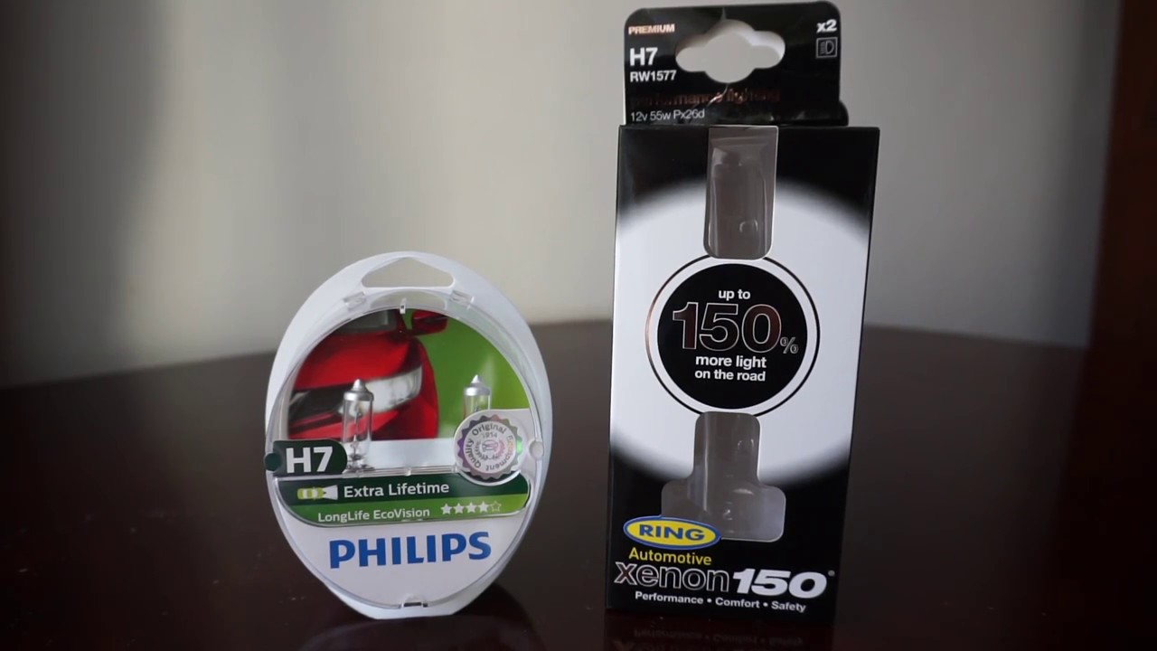 Philips LongLife EcoVision vs RING Xenon150