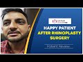 Happy patient after rhinoplasty surgery  jaipur doorbeen hospital
