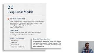 Algebra 2 2-5 Using Linear Models: Introduction and Solve It!