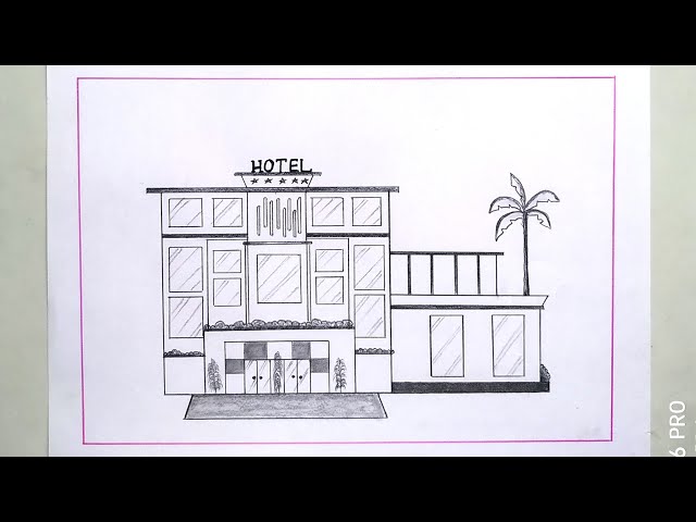 Western Hotel Drawing by Jim Hamm - Fine Art America