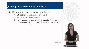 Testing Unitario: ¿cómo hacerlo en BlueJ? |  | UPV