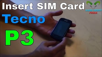 Tecno P3 Insert The SIM Card