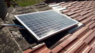 Prueba de panel solar 50w