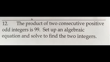 The product of two consecutive positive odd integers is 99. Find them.