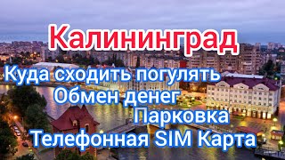 ОСТАНОВКА В КАЛИНИНГРАДЕ. КУДА СХОДИТЬ ПОГУЛЯТЬ. ГДЕ МЕНЯЛИ ДЕНЬГИ.ГДЕ КУПИТЬ СИМ КАРТУ. ПАРКОВКА